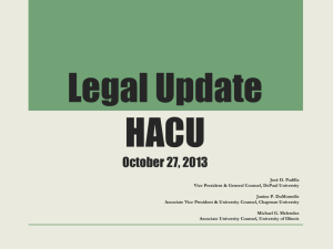 Legal Update HACU October 27, 2013