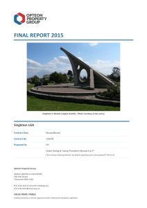 Singleton Final Report 2015