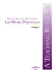 Work Life Portfolio: A Teaching Resource