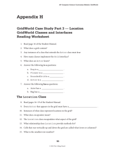 GridWorld Case Study Part 3 — Location GridWorld Classes