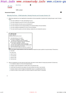 ERouting Final Exam