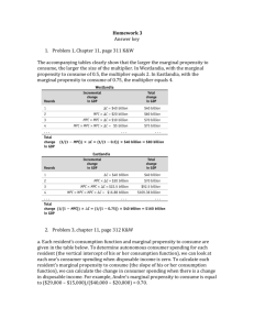 Homework 3 Answer key 1. Problem 1, Chapter 11, page 311 K&W