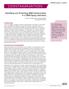 Identifying and Preventing DNA Contamination