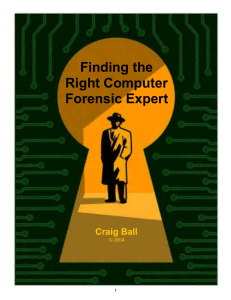 Finding the Right Computer Forensic Expert