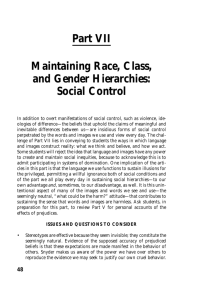 Part VII Maintaining Race, Class, and Gender Hierarchies: Social