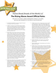 The Rising Above Award Official Rules