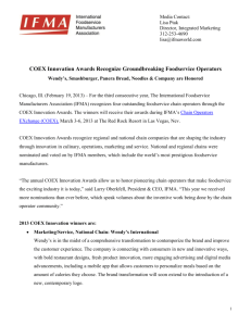 COEX Innovation Awards Recognize Groundbreaking Foodservice