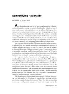 Demystifying Rationality - Expository Writing Program | New York