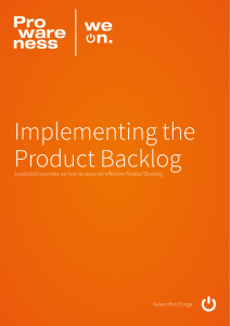 Implementing the Product Backlog