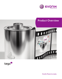 TEGO Product Overview - TEGO