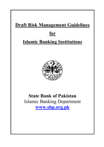 Draft Risk Management Guidelines for Islamic Banking Institutions