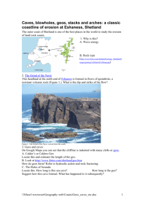 Geos, caves, blowholes, stacks and arches: Esha Ness, Shetland
