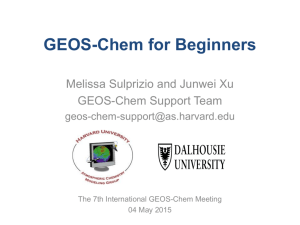 GEOS-Chem for Beginners - Atmospheric Chemistry Modeling Group