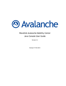 Avalanche User Guide