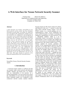 A Web Interface for Nessus Network Security Scanner