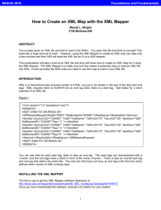 How to Create an XML Map with the XML Mapper