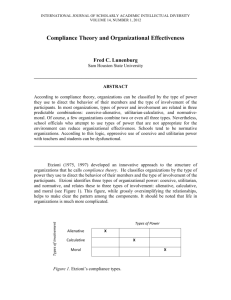 Compliance Theory and Organizational Effectiveness