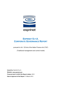 esprinet s.p.a. corporate governance report