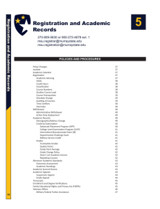 Registration and Academic Records