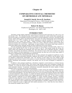 Comparative Crystal Chemistry of Orthosilicate Minerals