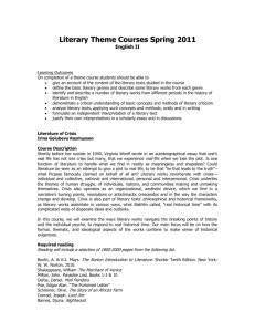 Literary Theme Courses Spring 2011