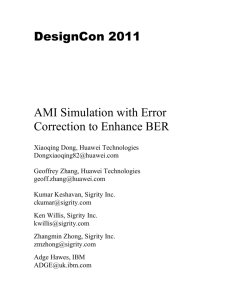 AMI Simulation with Error Correction to Enhance BER Conference