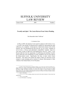 SUFFOLK UNIVERSITY LAW REVIEW