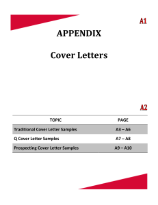 Sample Cover Letters - Questrom World
