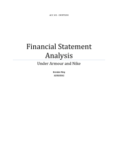 Financial Analysis Nike – Under Armour