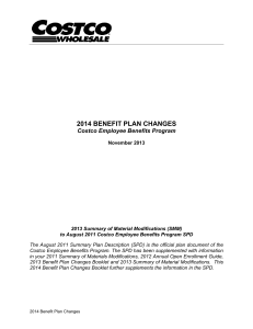 2014 Benefit Plan Changes