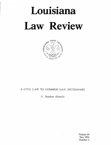 Louisiana Law Review