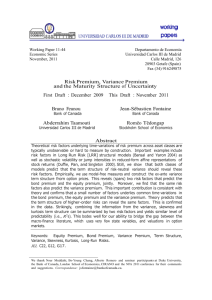 Risk premium, variance premium and the maturity structure of