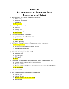 Pop Quiz Put the answers on the answer sheet Do not mark on this test
