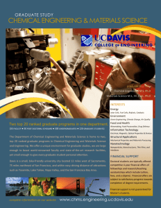 Recruitment Flyer - Chemical Engineering and Material Science