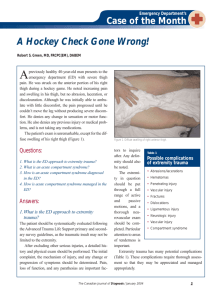 Case of the Month A Hockey Check Gone Wrong!