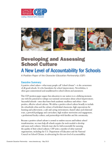 Developing and Assessing School Culture