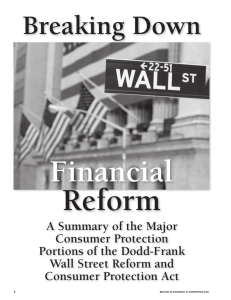 Financial Reform - Journal of Consumer & Commercial Law