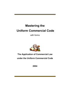 The Application of Commercial Law