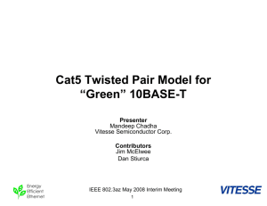 Cat5 Twisted Pair Model for - IEEE 802 LAN/MAN Standards