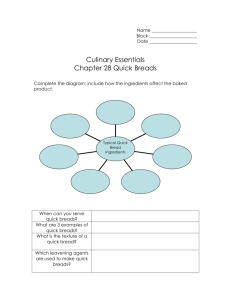 CE Quick Bread Notes - Parkway C-2