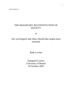 The Imaginary Reconstitution of Society