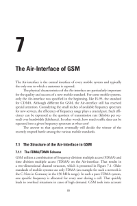 The Air-Interface of GSM