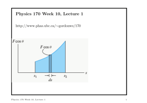 Physics 170 Week 10, Lecture 1