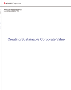 Creating Sustainable Corporate Value