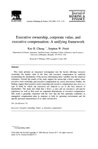 Executive ownership, corporate value, and executive compensation