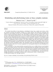 Scheduling and platforming trains at busy complex stations