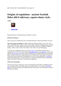 Origins of copulation - ancient Scottish fishes did it sideways