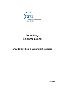 Inventory Register Guide