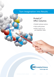 ProteCol™ HPLC Columns Turn Imagination into Results