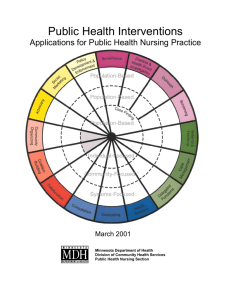 Public Health Interventions - Applications for Public Health Nursing